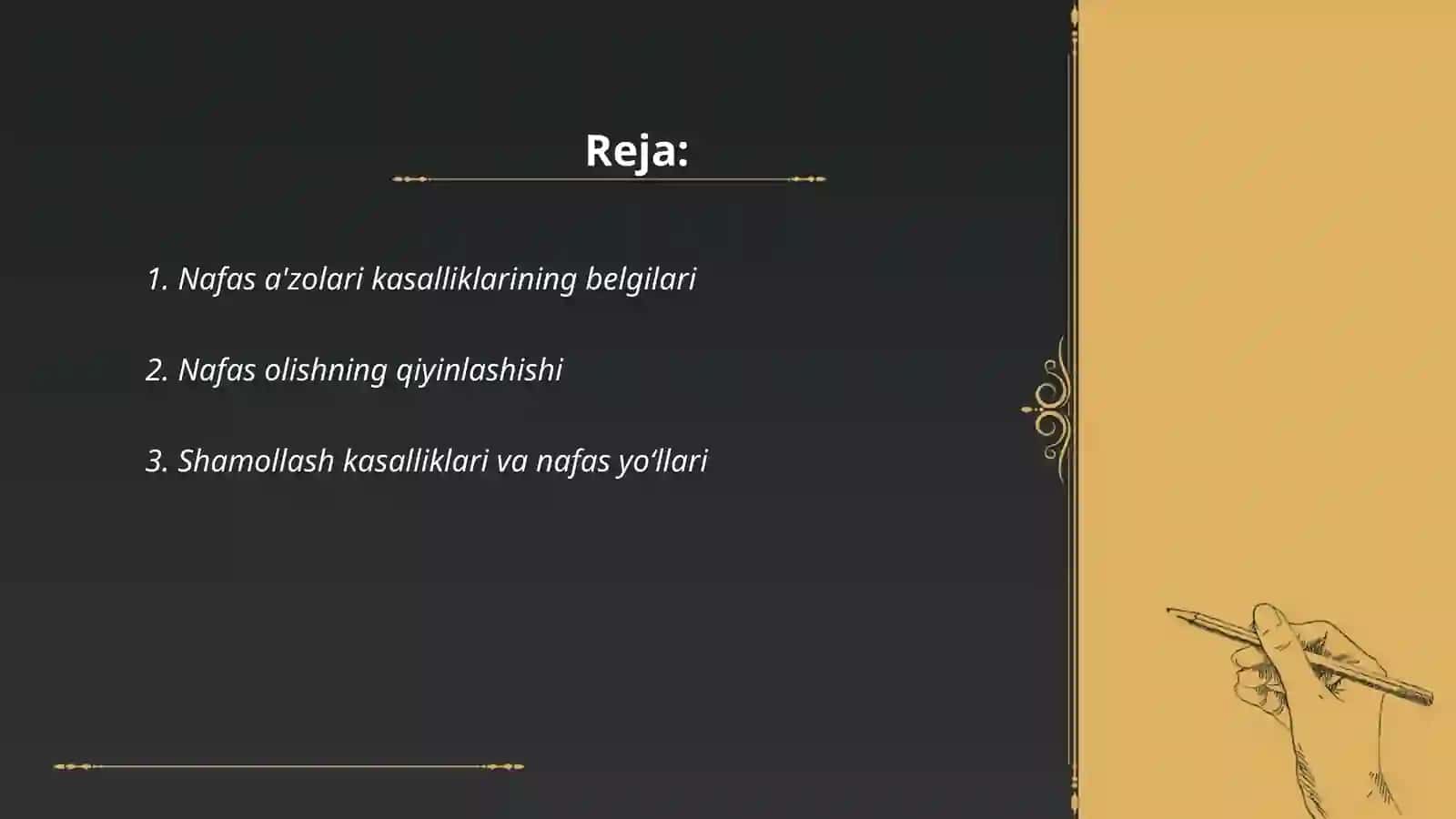 Nafas a'zolari kasalliklari bo'lgan bemor bilan muloqot 2