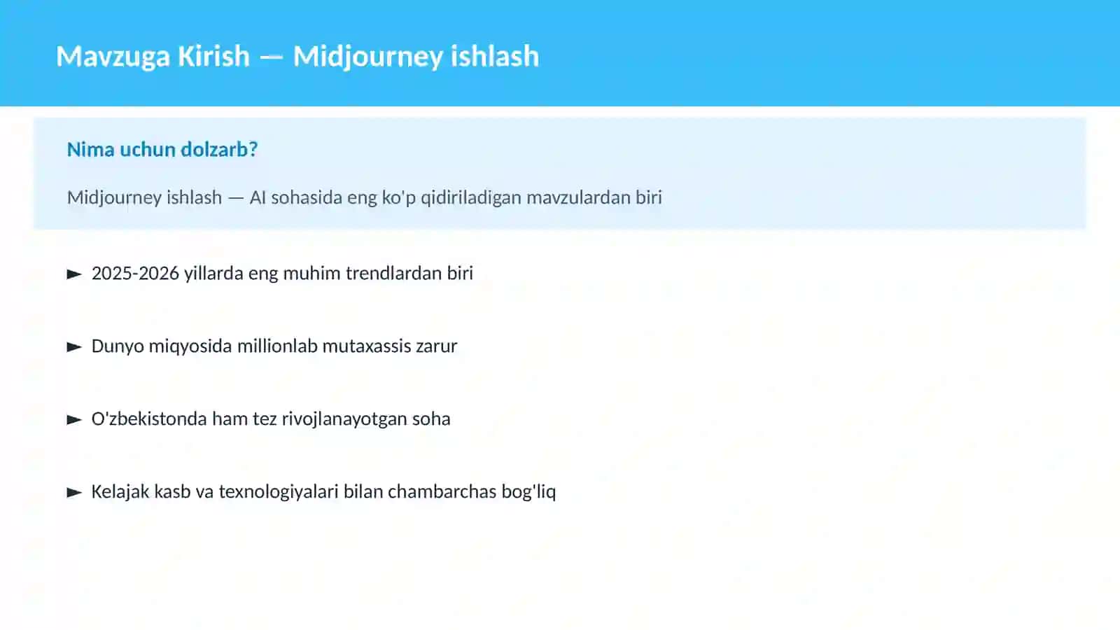 Midjourney ishlash 1