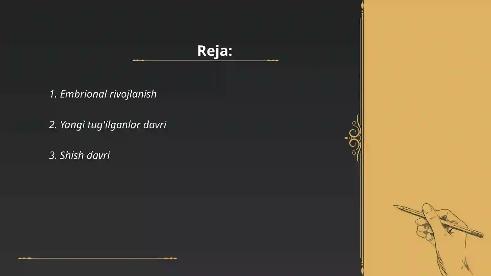 Tishlar rivojlanishining fiziologik bosqichlari 2