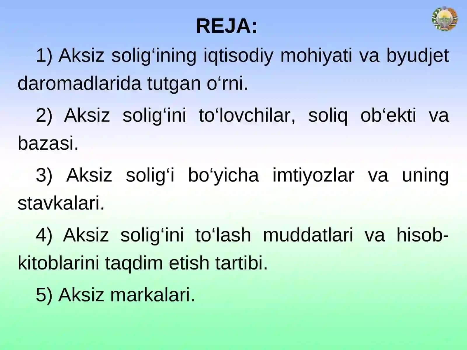 Aksizsolig’Ito’lovchilaritarkibivasoliqsolishob’ekti 2