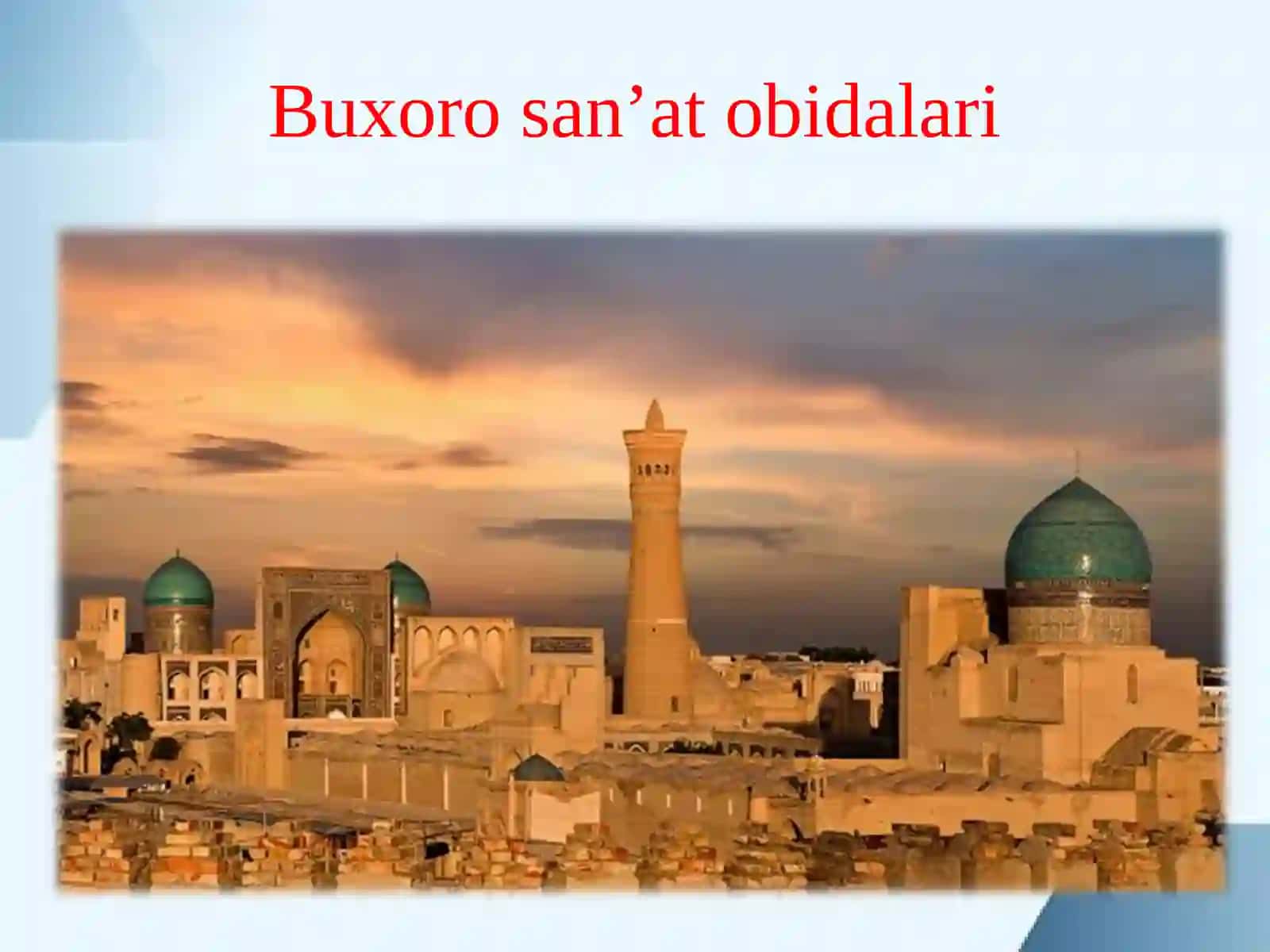 Buxorosan’at obidalari. Fotoalbom 2