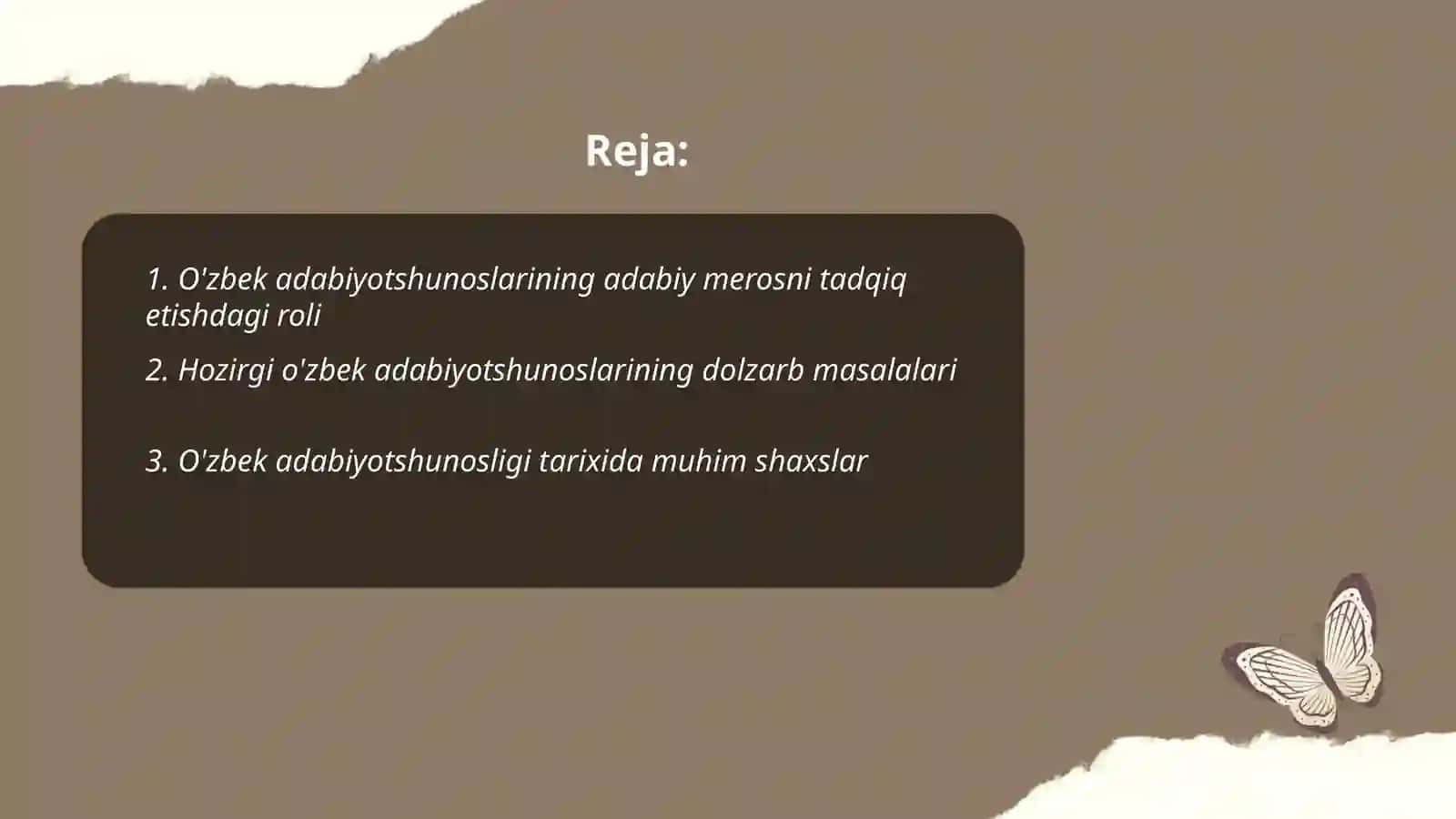 Hozirgi oʻzbek adabiyotshunoslari va ularning oʻzbek adabiyotida tutgan oʻrni 2