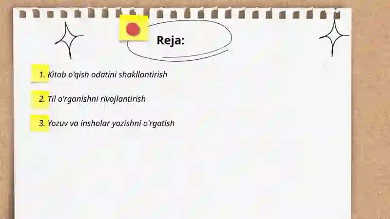 Oʻquvchilarni bosh vaqtini unumli foydanishni oʻrgatish 2