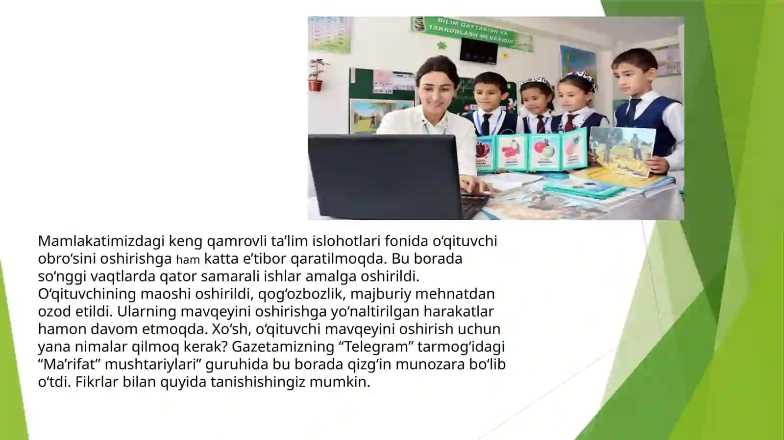 Gurixraxbarlarining taʼlim borisida olib boraytgan ishlari 2