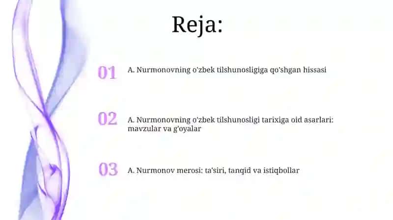 A. Nurmonovning o'zbek tilshunosligi tarixiga oid asarlari: mavzular va g'oyalar 2