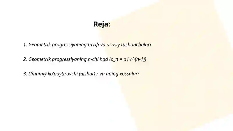 Geometrik progressiya 2