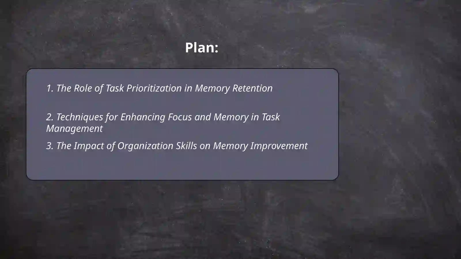 Task management skills improving memory 2