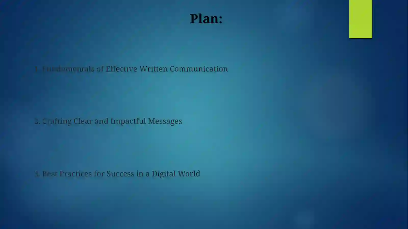 Written communication 2