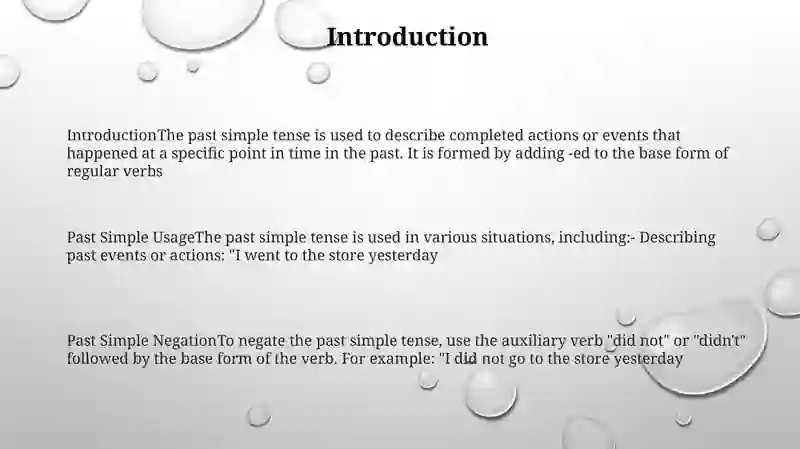 Past Simple 2