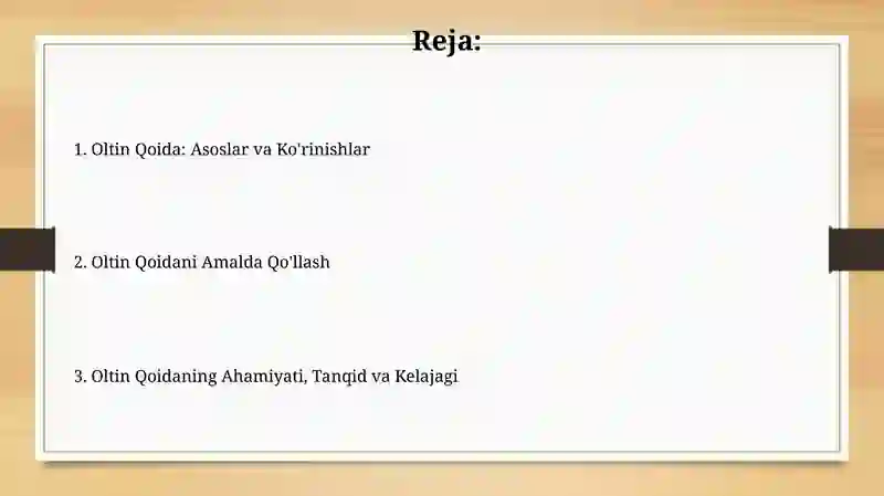 Oltin Qoida 2