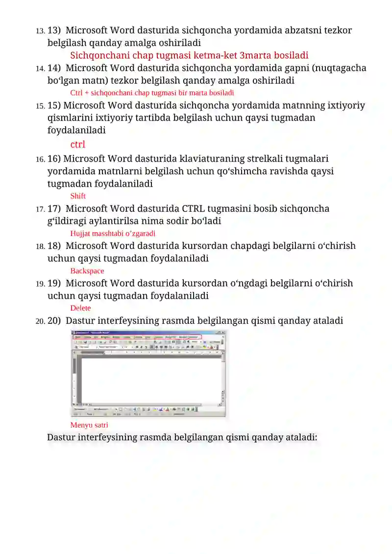Microsoft Office dasturiy paketi 2