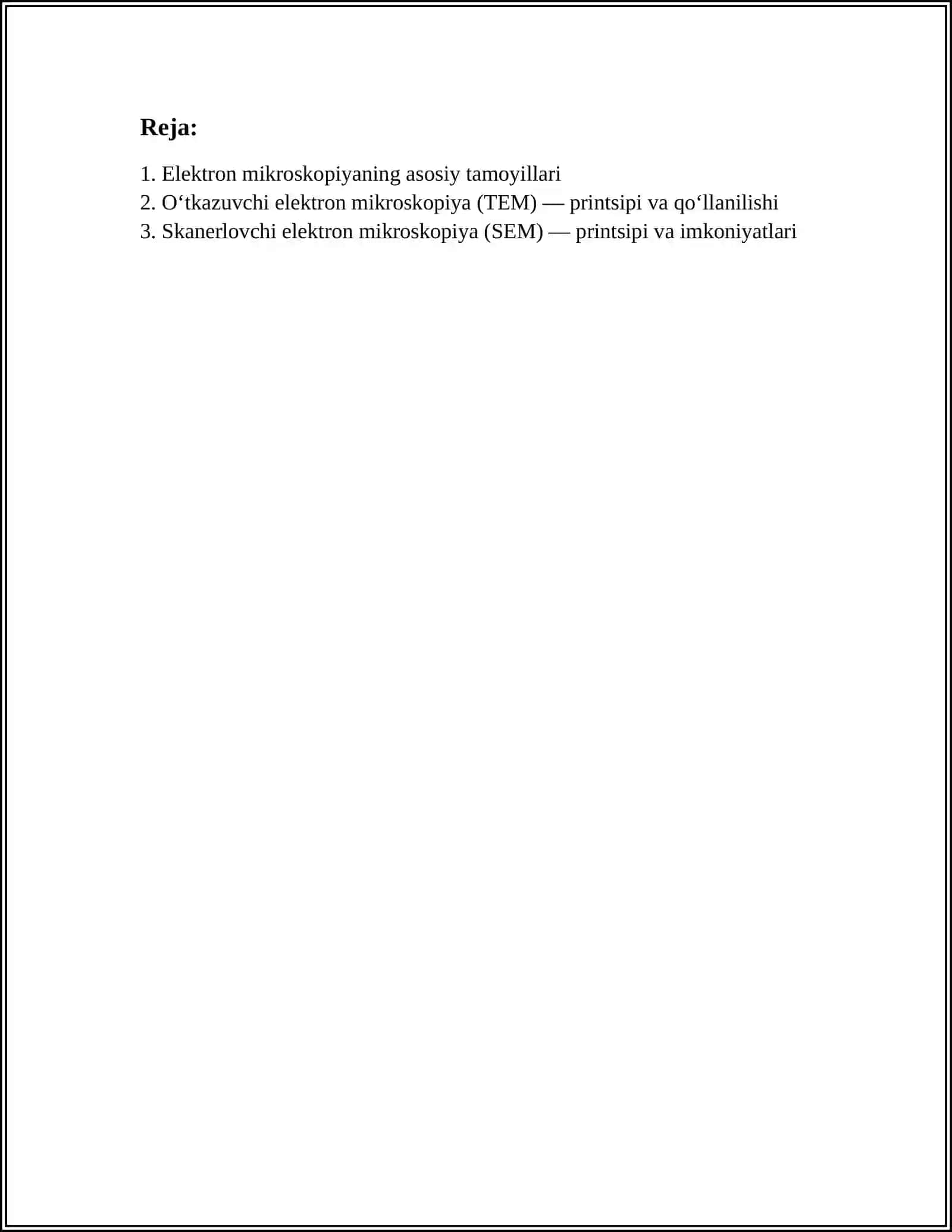 ELEKTRON VA SKANERLOVCHI MIKROSKOPIYA 2