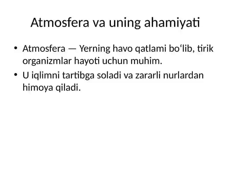 Sanoat tarmoqlarining atmosferaga ta’siri 2
