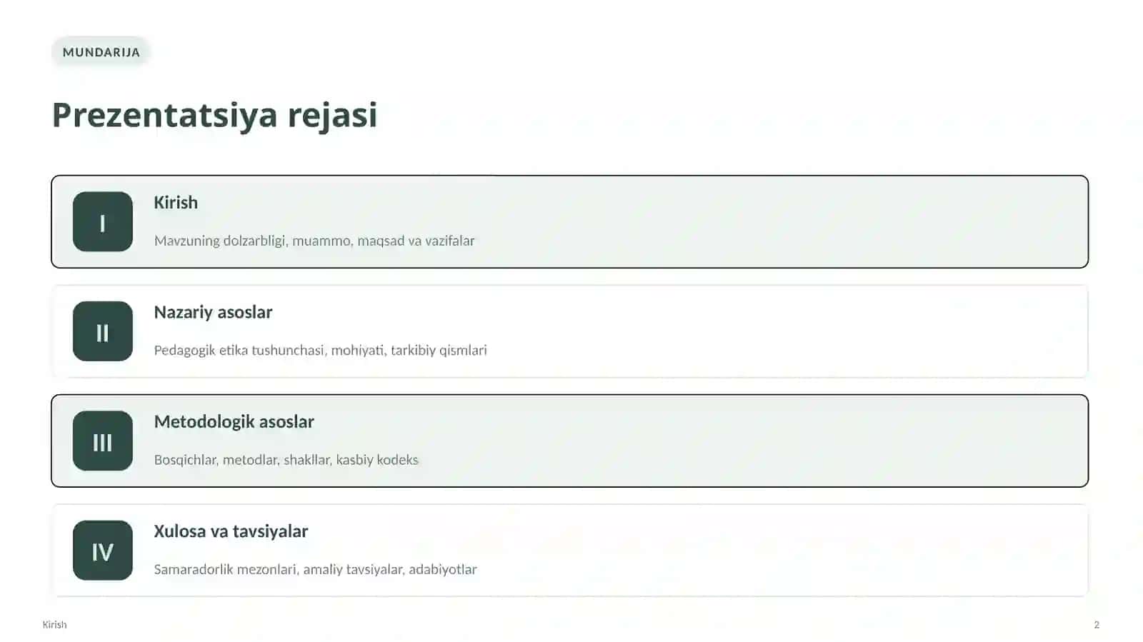 Pedagogik takt va etika fani 2