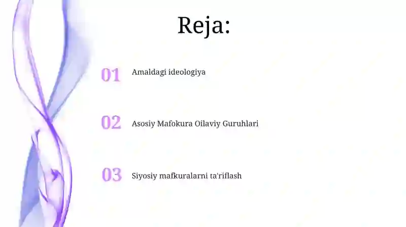 Siyosiy mafkuralarni ta'riflash 2