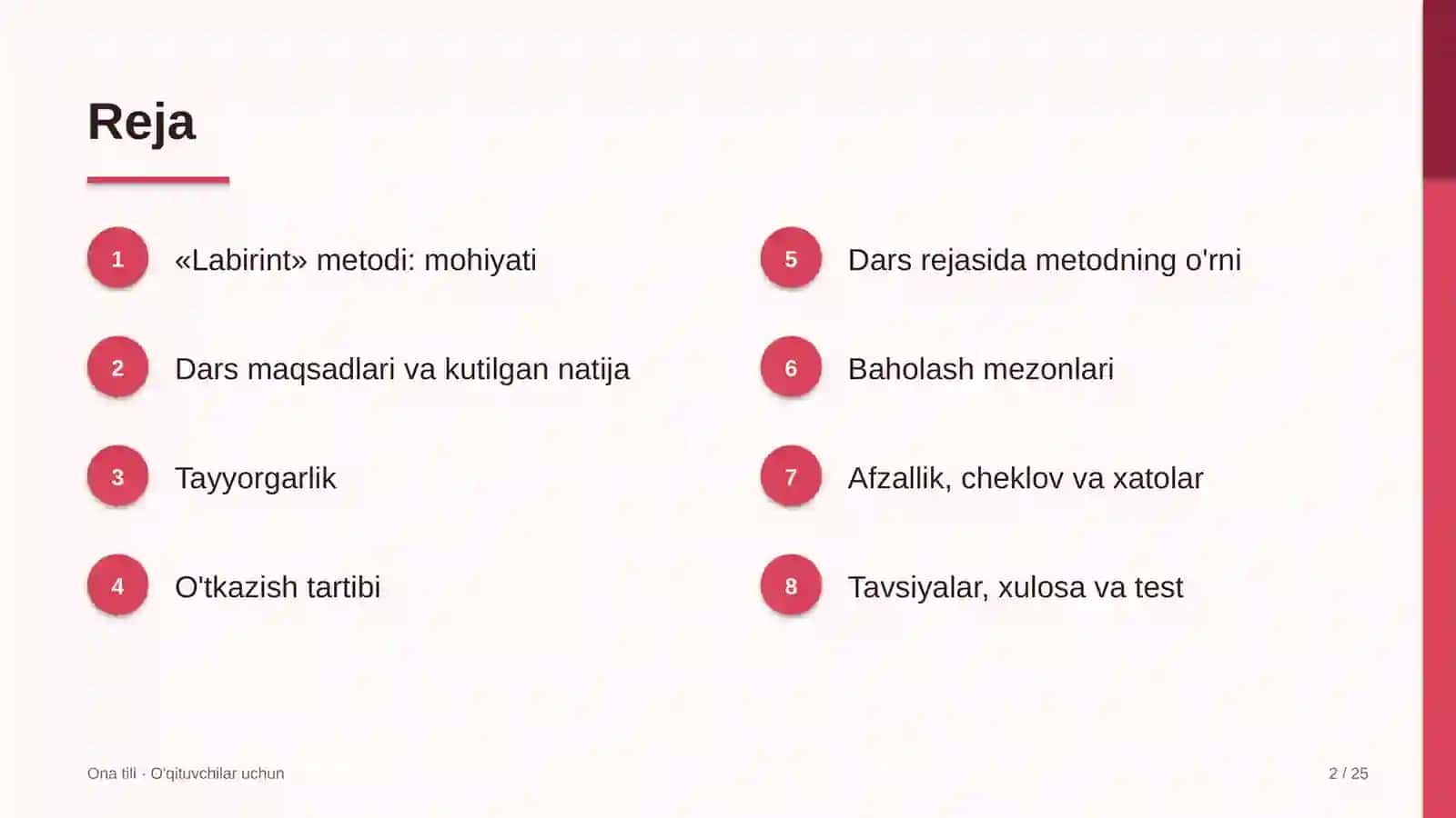ona tili darslarida labirint metodidan foydalanish 2539 2