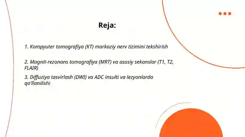Kompyuter tomografiya (KT) markaziy nerv tizimini tekshirish 2