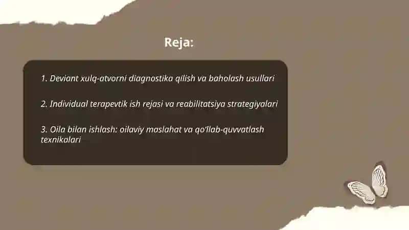 Deviant xulq-atvorli bolalar bilan ijtimoiy-pedagogik amaliyot yuritish 2