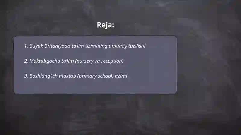 Buyuk Britaniyaning taʼlim tizimi 2