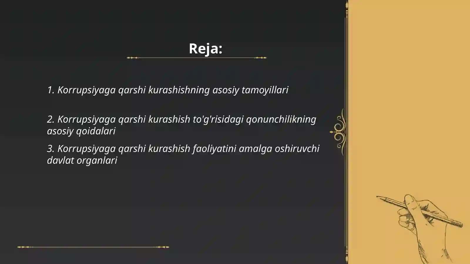 Korrupsiyaga qarshi kurashishning asosiy tamoyillari 2