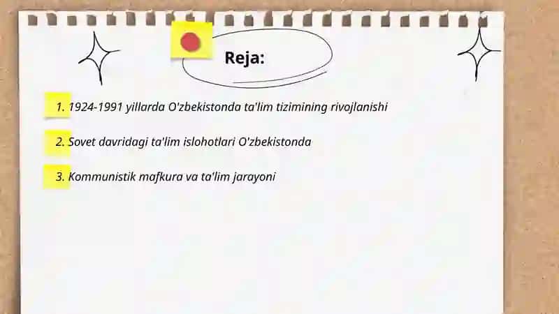 1924 1991 yillarda O'zbekistonda ta'lim tizimi va pedagogik fikrlar 2