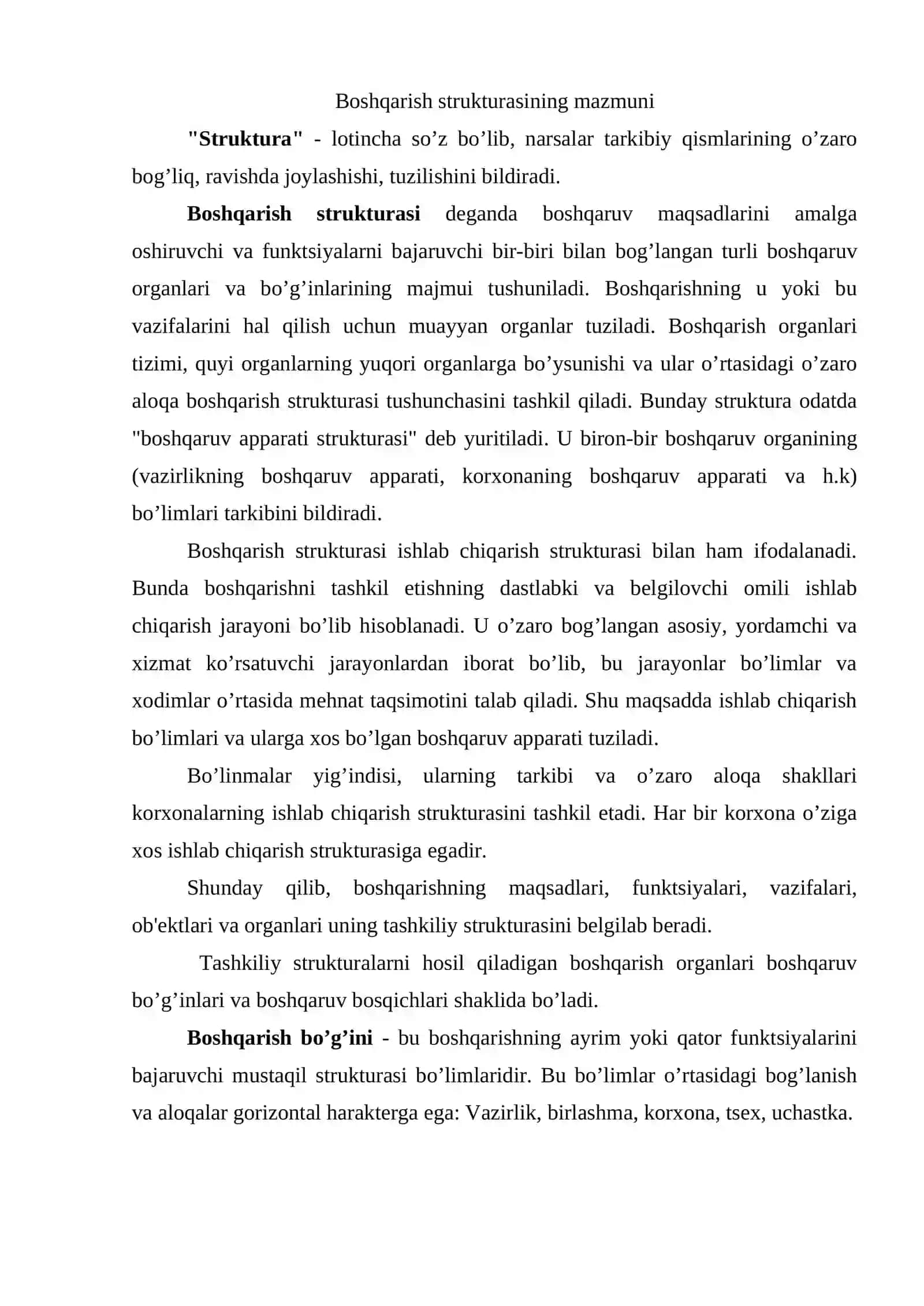Boshqarishning tashkiliy strukturalari 2