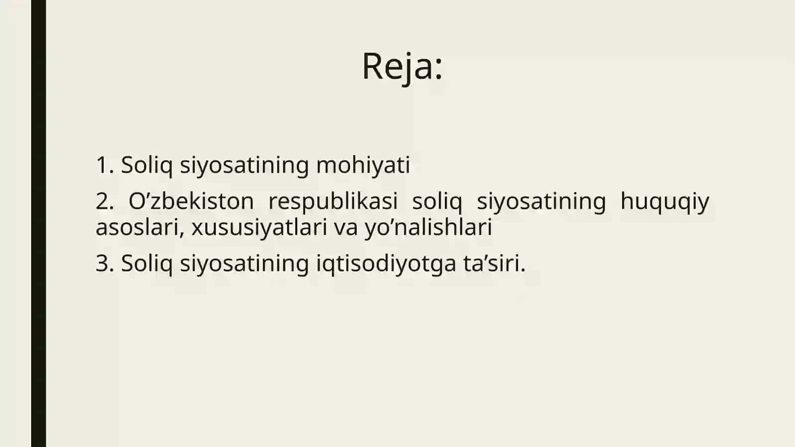 Soliq siyosati va uning iqtisodiy ta’siri 2