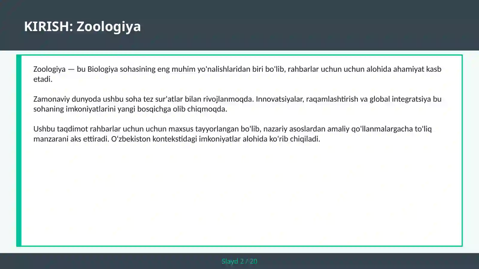 Zoologiya 2