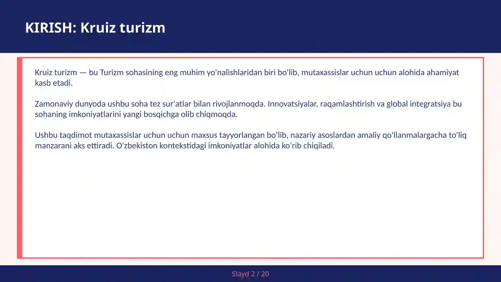 KRUIZ TURIZM 2