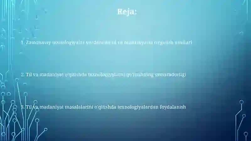 Talabalarga til va madaniyat masalalarini orgatish tehnologiyasi 2