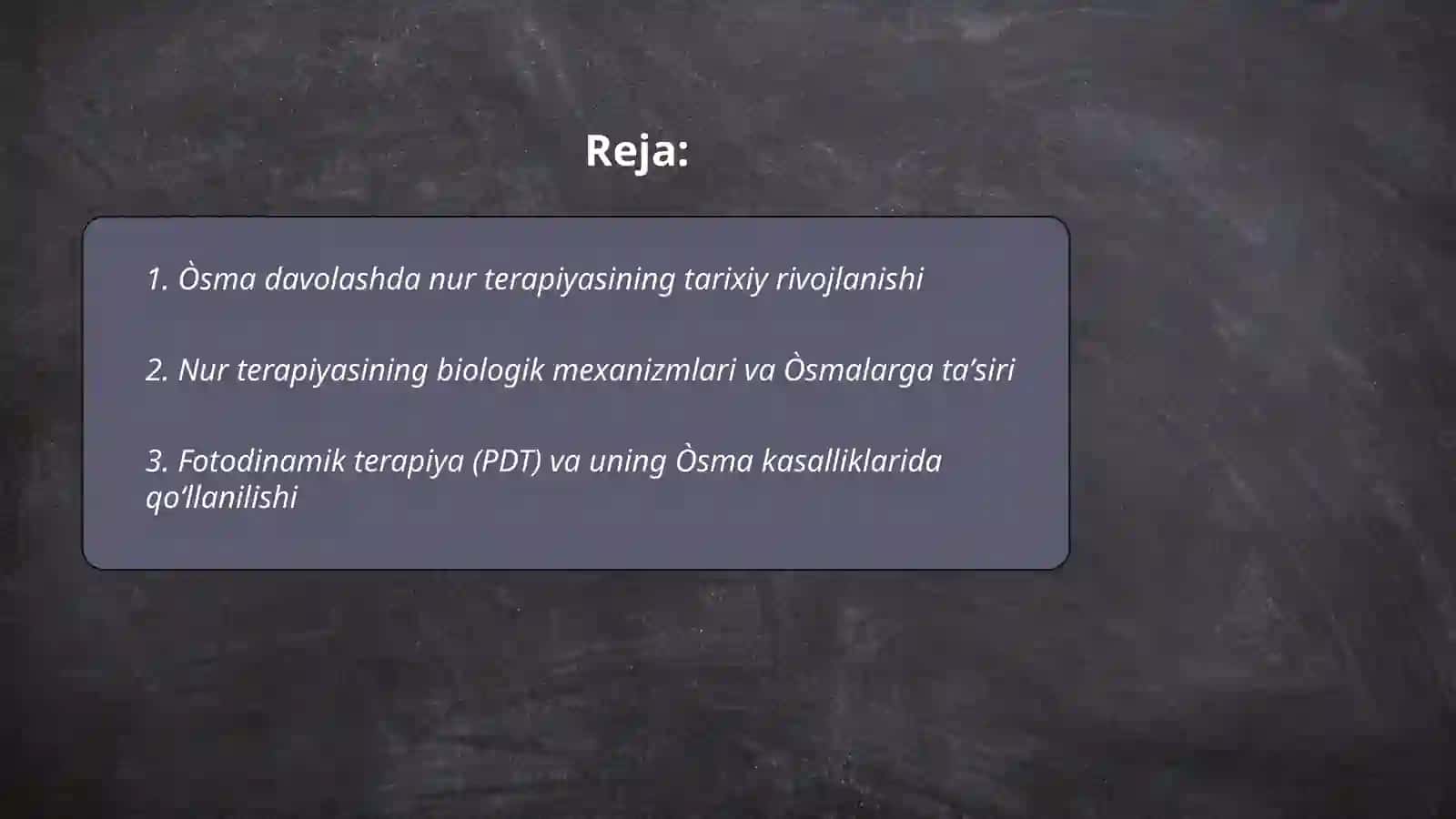 Òsma va boshqa kasalliklarda nur terapiyasi 2