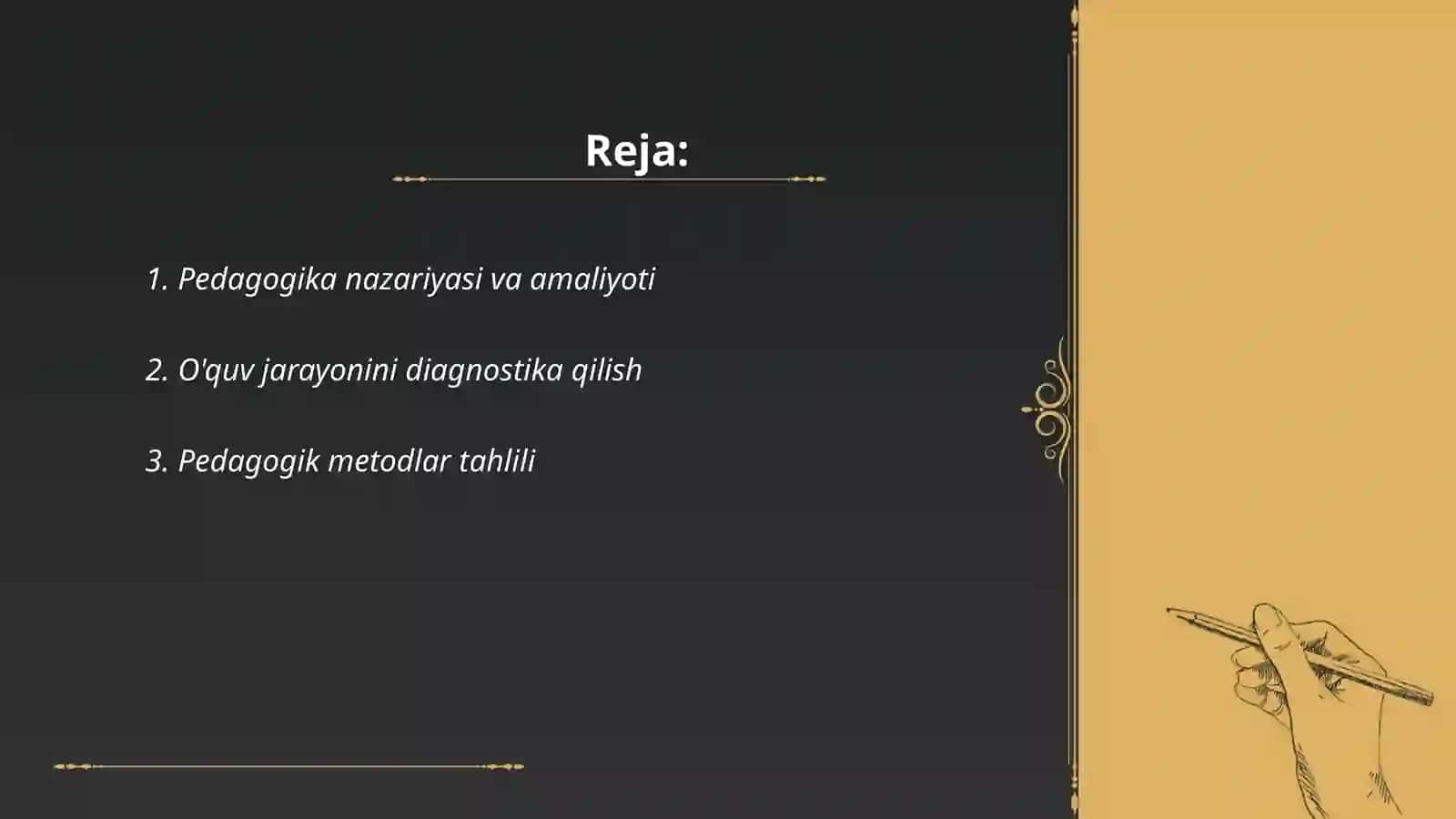 Pedagogika xolatini tahlil qilish usullari 2