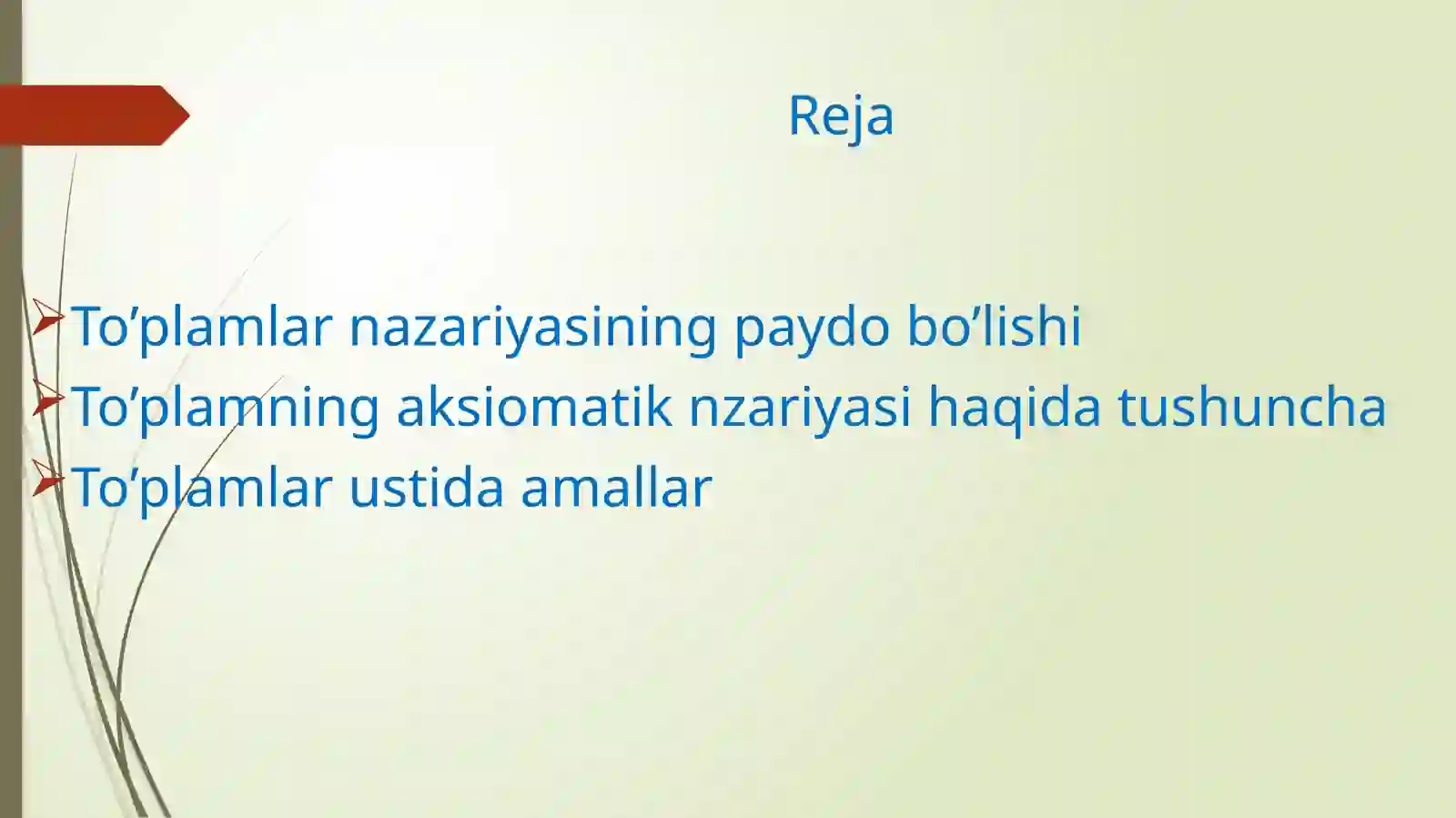 To’plamlar ustida amallar xossalarining isbotlarini o’rganish 2