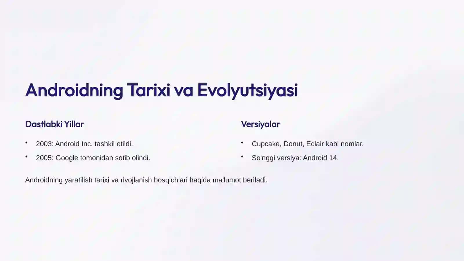 Androidning Tarixi va Evolyutsiyasi 2