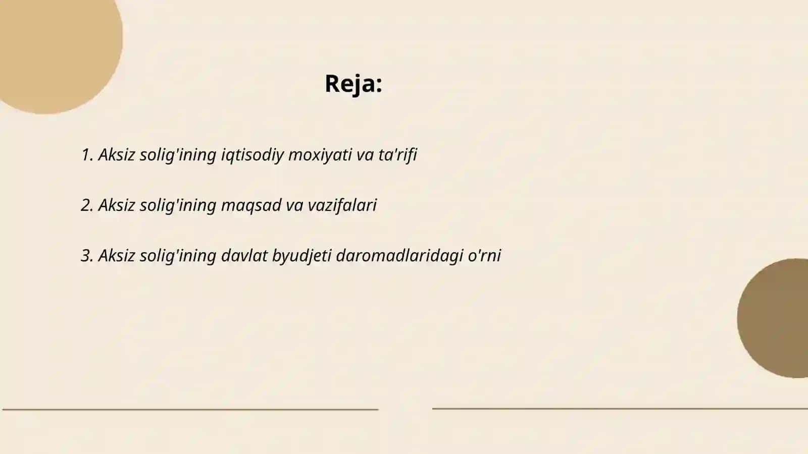 Aksiz solig'ining iqtisodiy moxiyati va ta'rifi 2