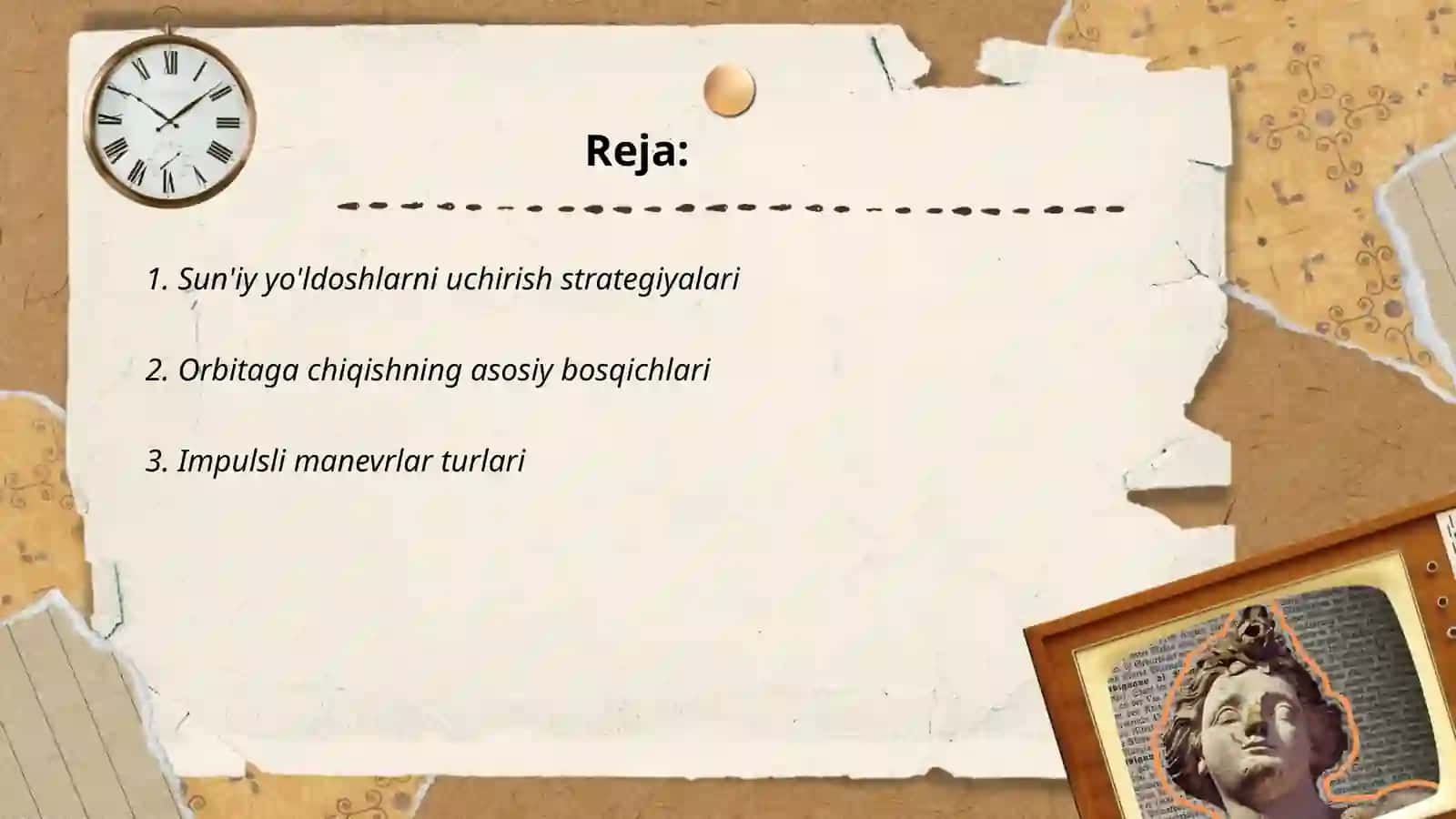 Uch impulsli manyovrlar yordamida sun'iy yòldoshni mòljallangan orbitaga chiqarish 2