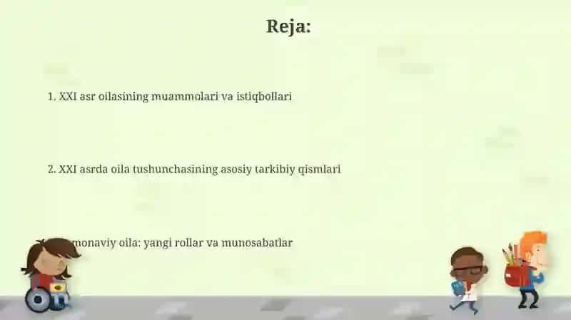 21-asr oilasi konseptsiyasiningasosiymazmuni 2