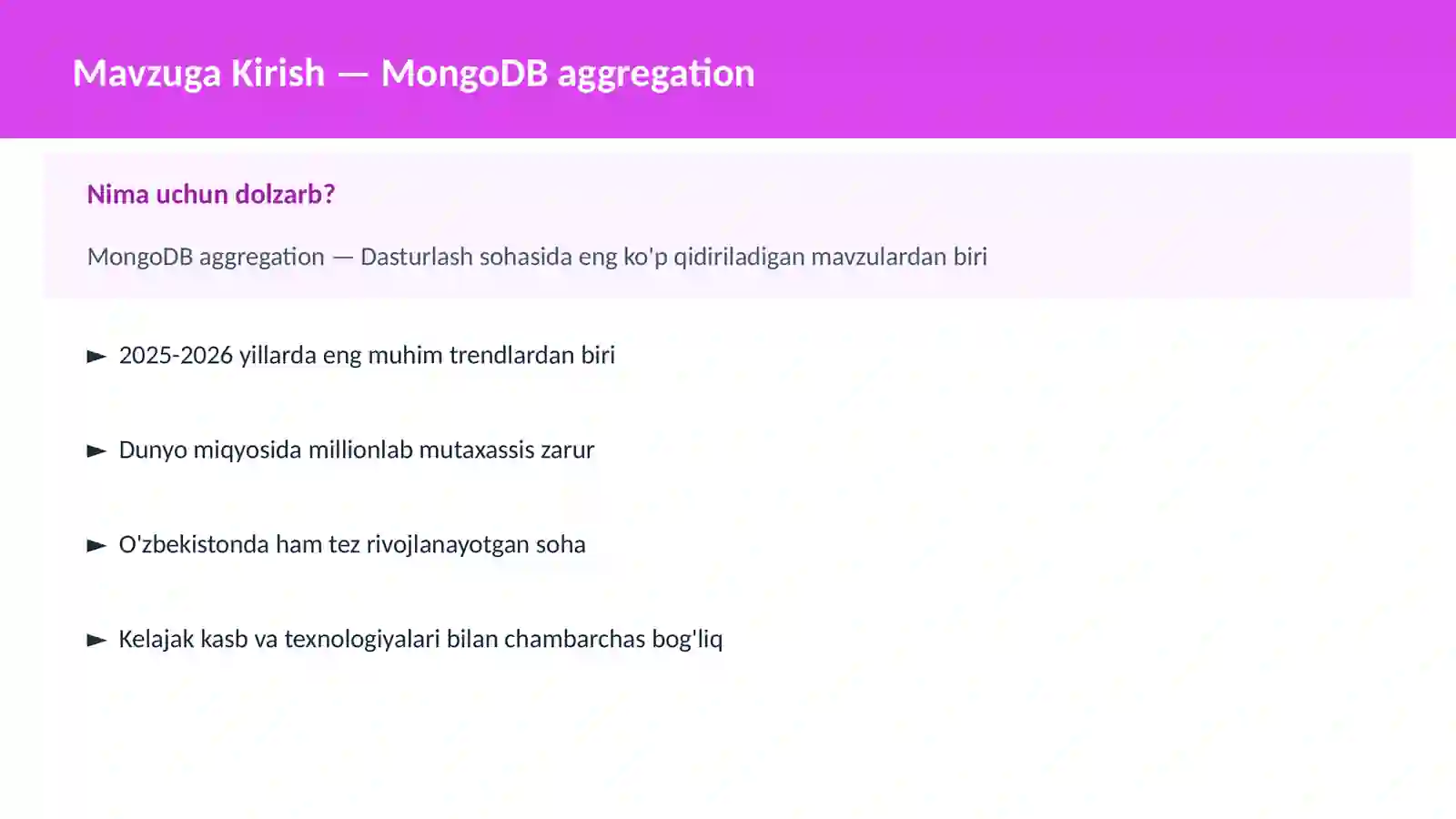 MongoDB aggregation 2