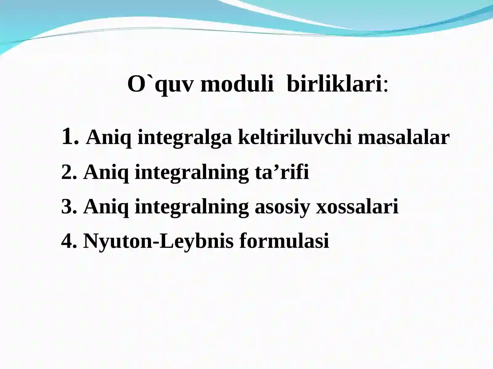 Aniq integral 2