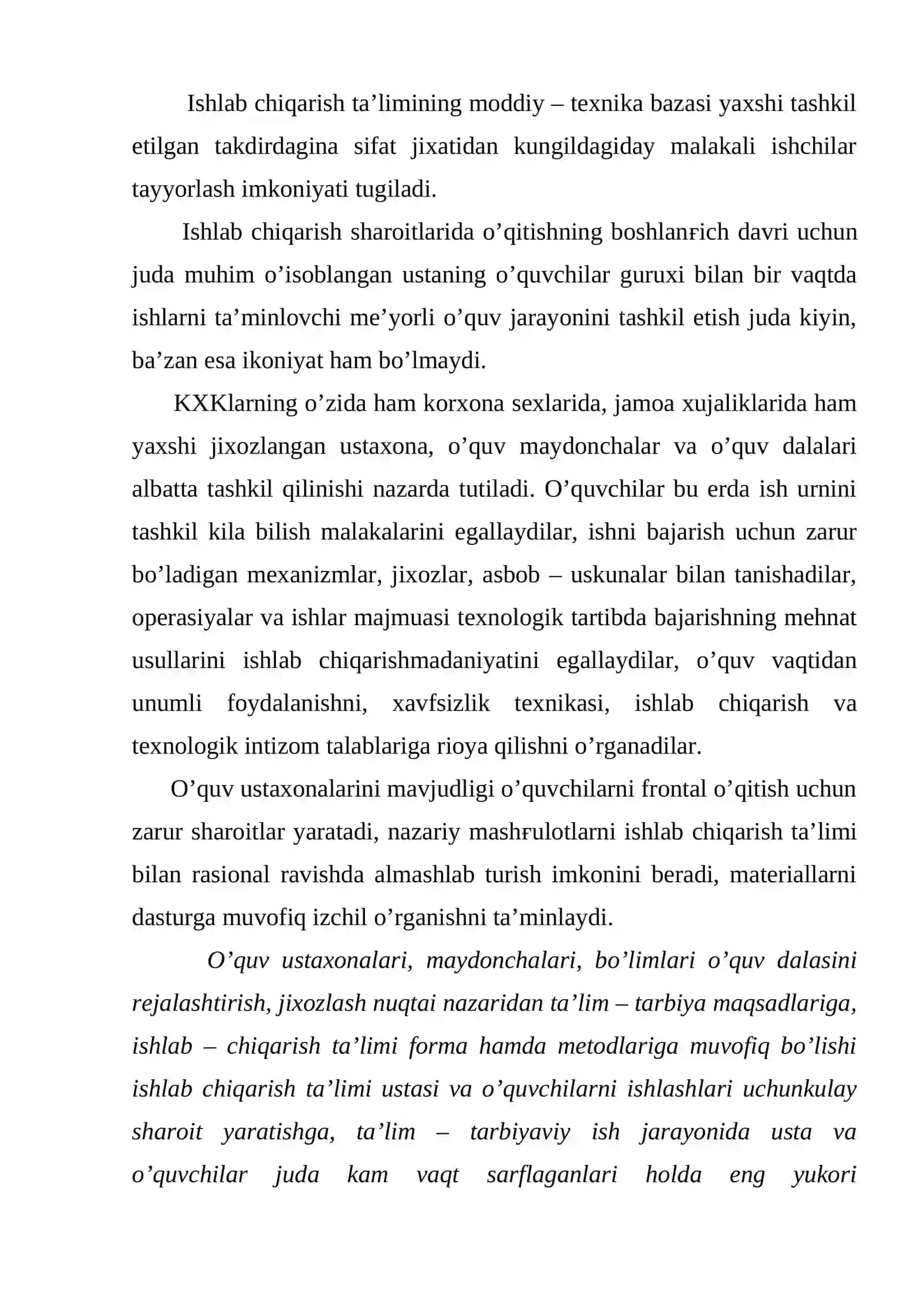 O’quv ustaxonalarida o’qitish 2
