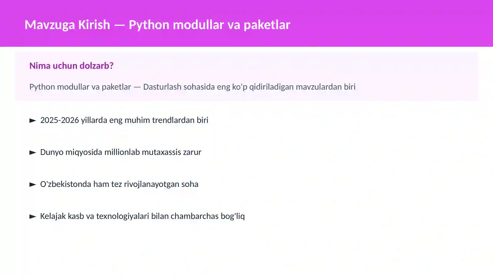 DASTURLASH | PYTHON DASTURLASH 2