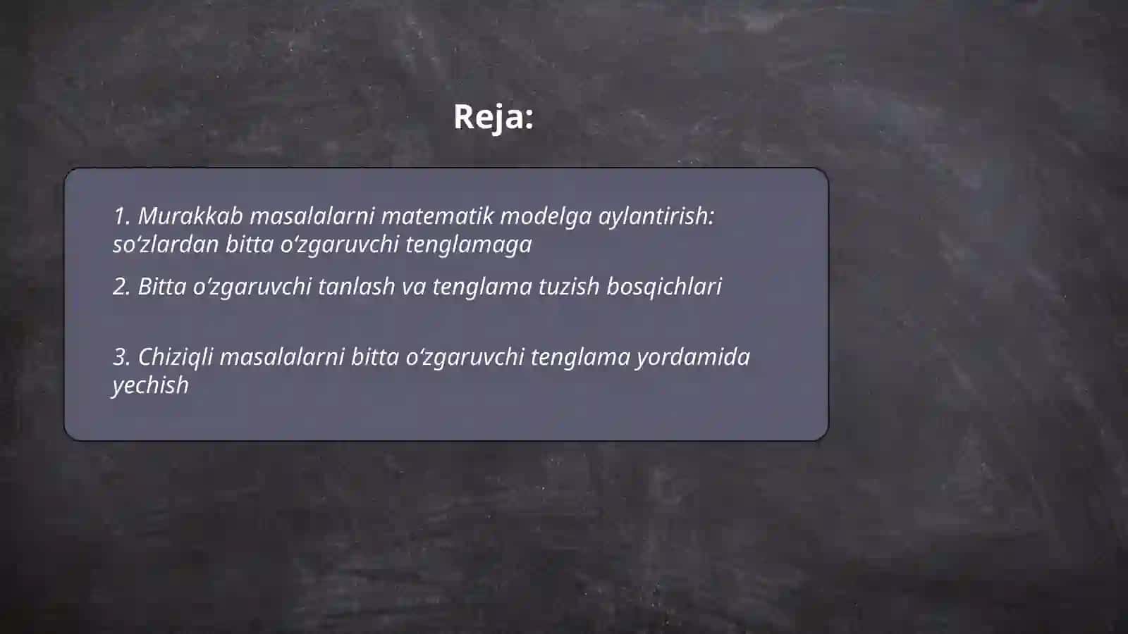 Murakkab masalalar yechish usullari 2