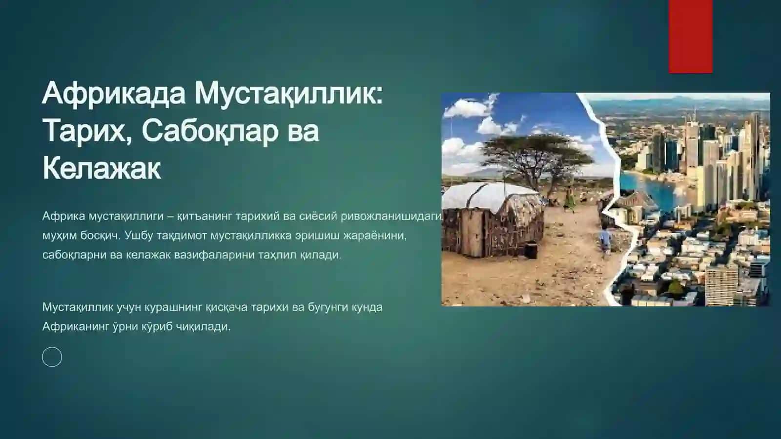 Африкада Қашшоқлик ва Тараққиёт Муаммолари 2