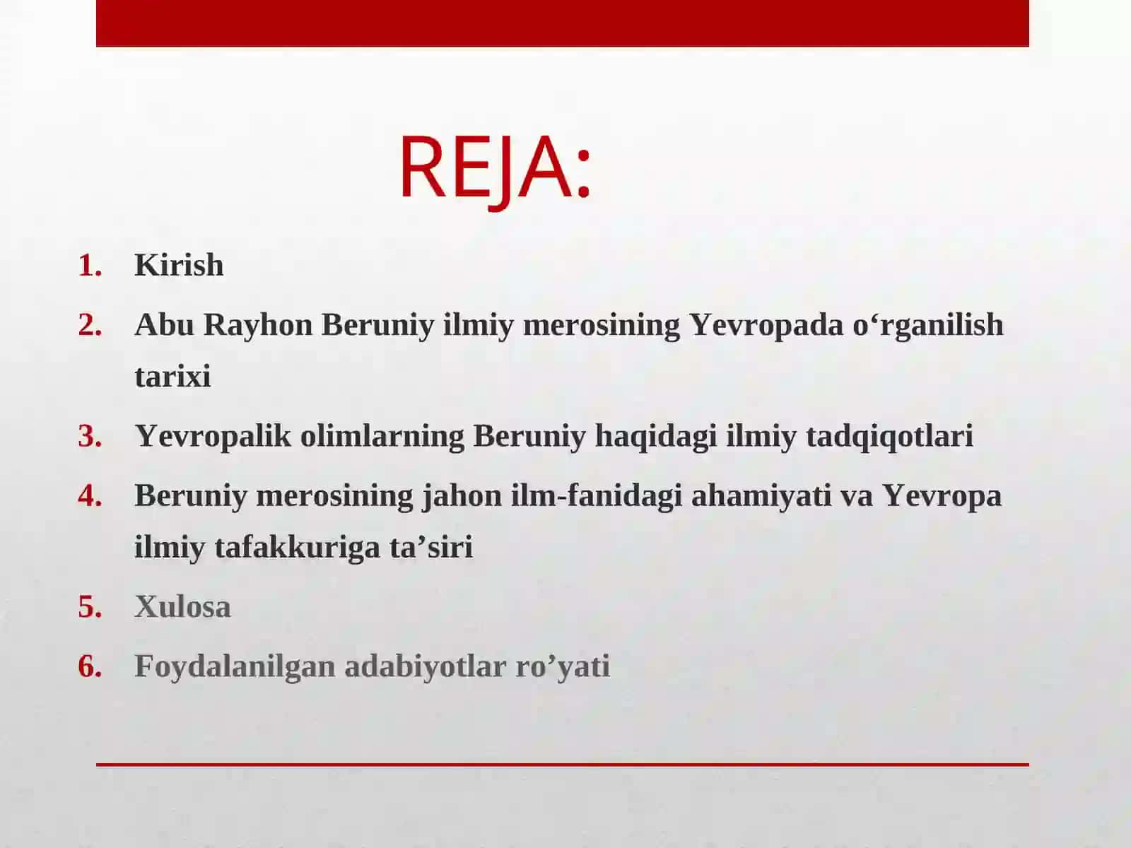 Abu Rayhon Beruniy asarlariga bagʻishlangan Yevropalik olimlar asarlari 2
