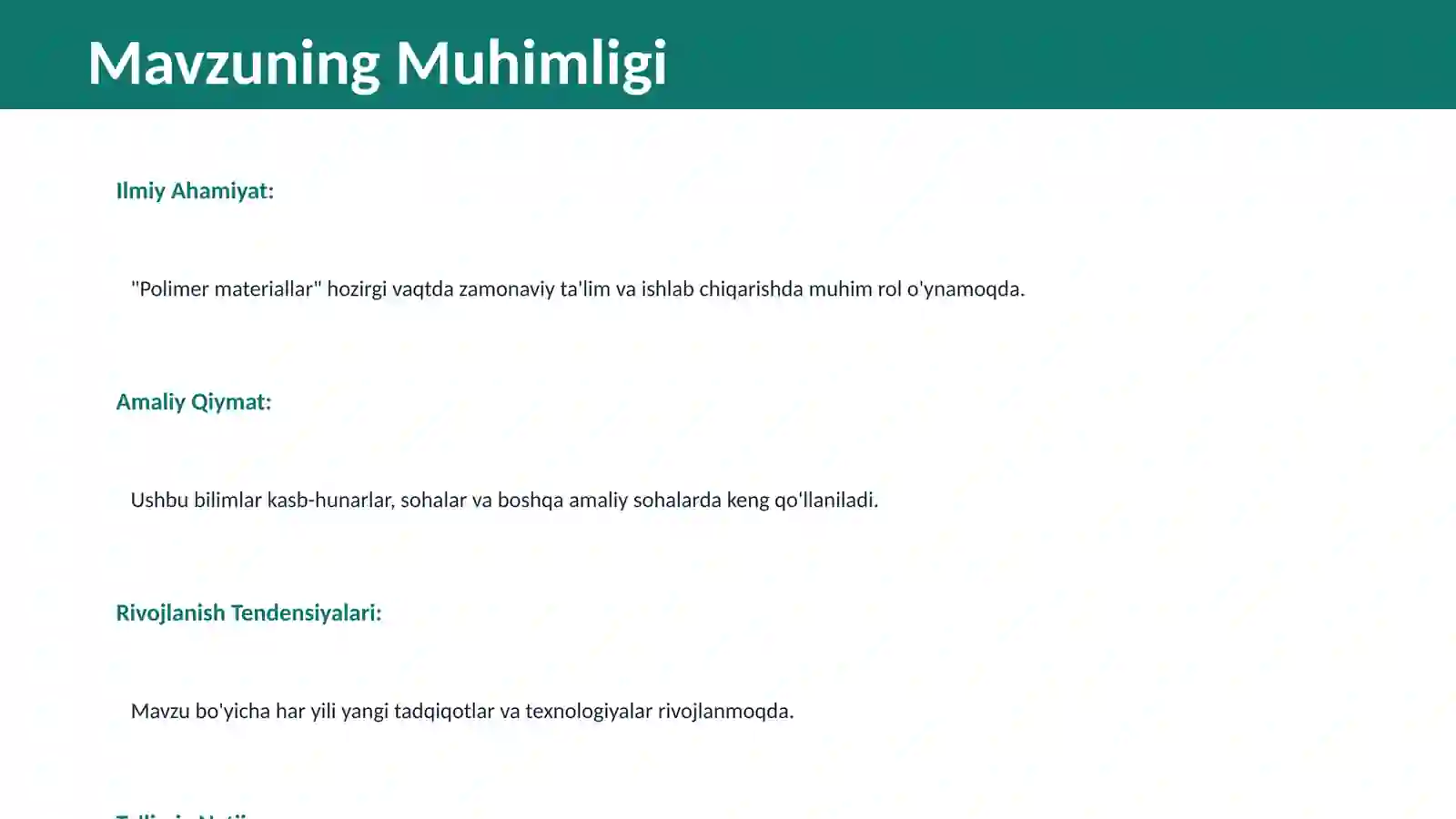 Polimer materiallar 2