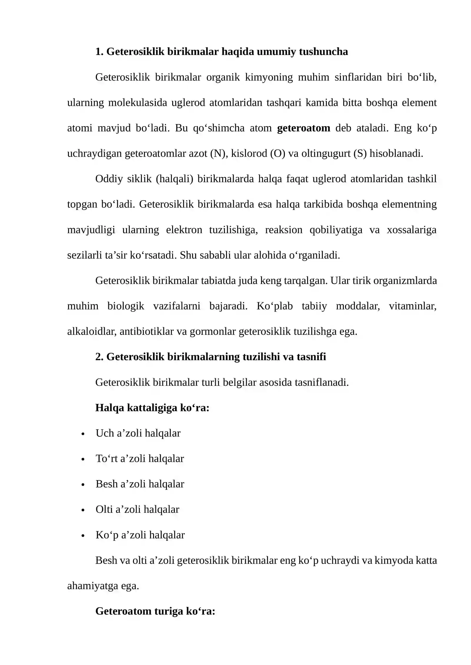 Geterosiklik birikmalar 2
