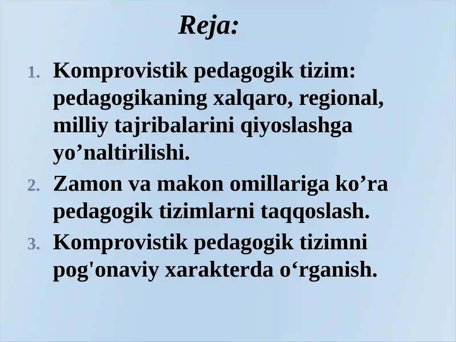 Komprovistik pedagogik tizimlar 2