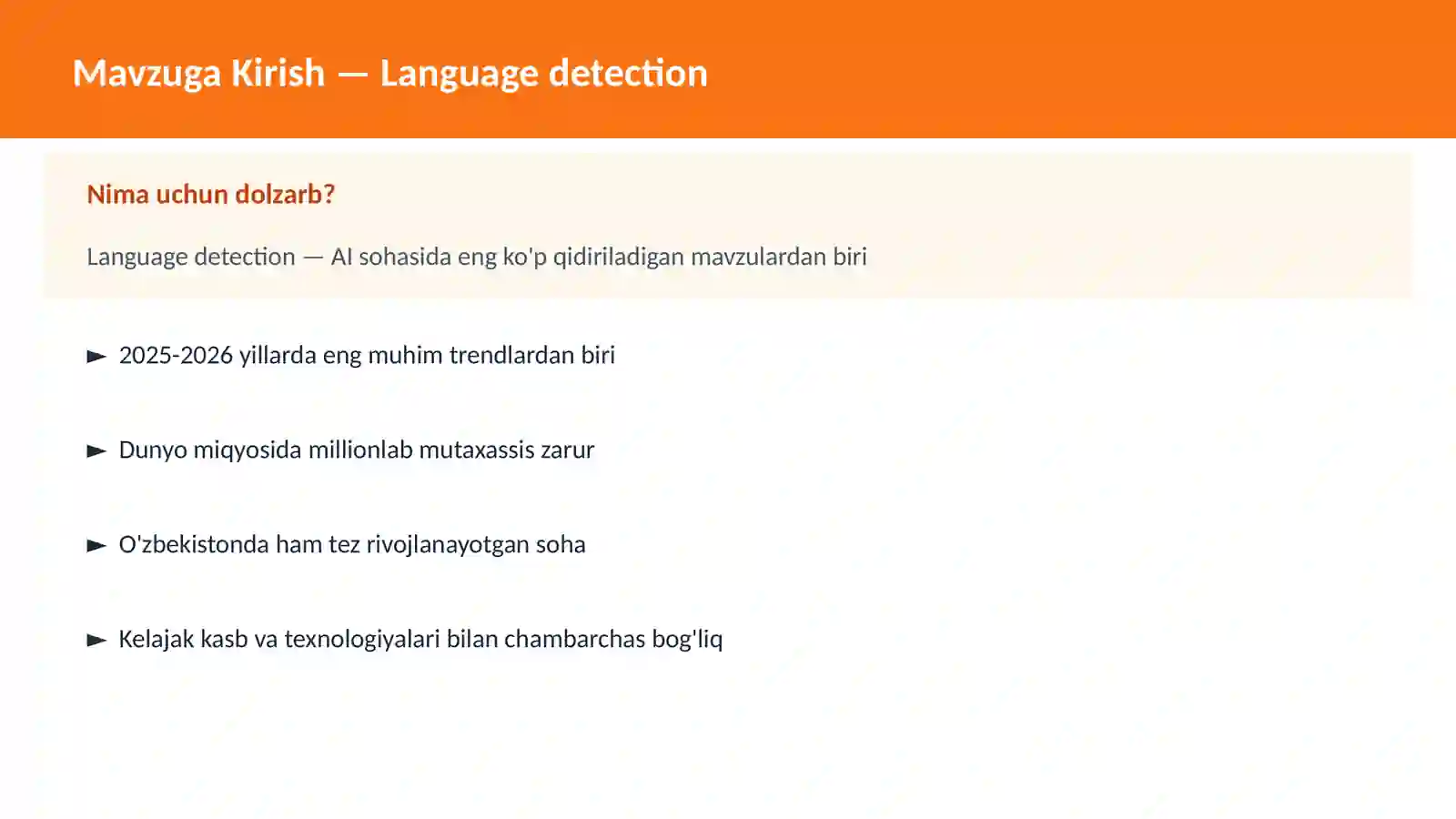 Language detection 2
