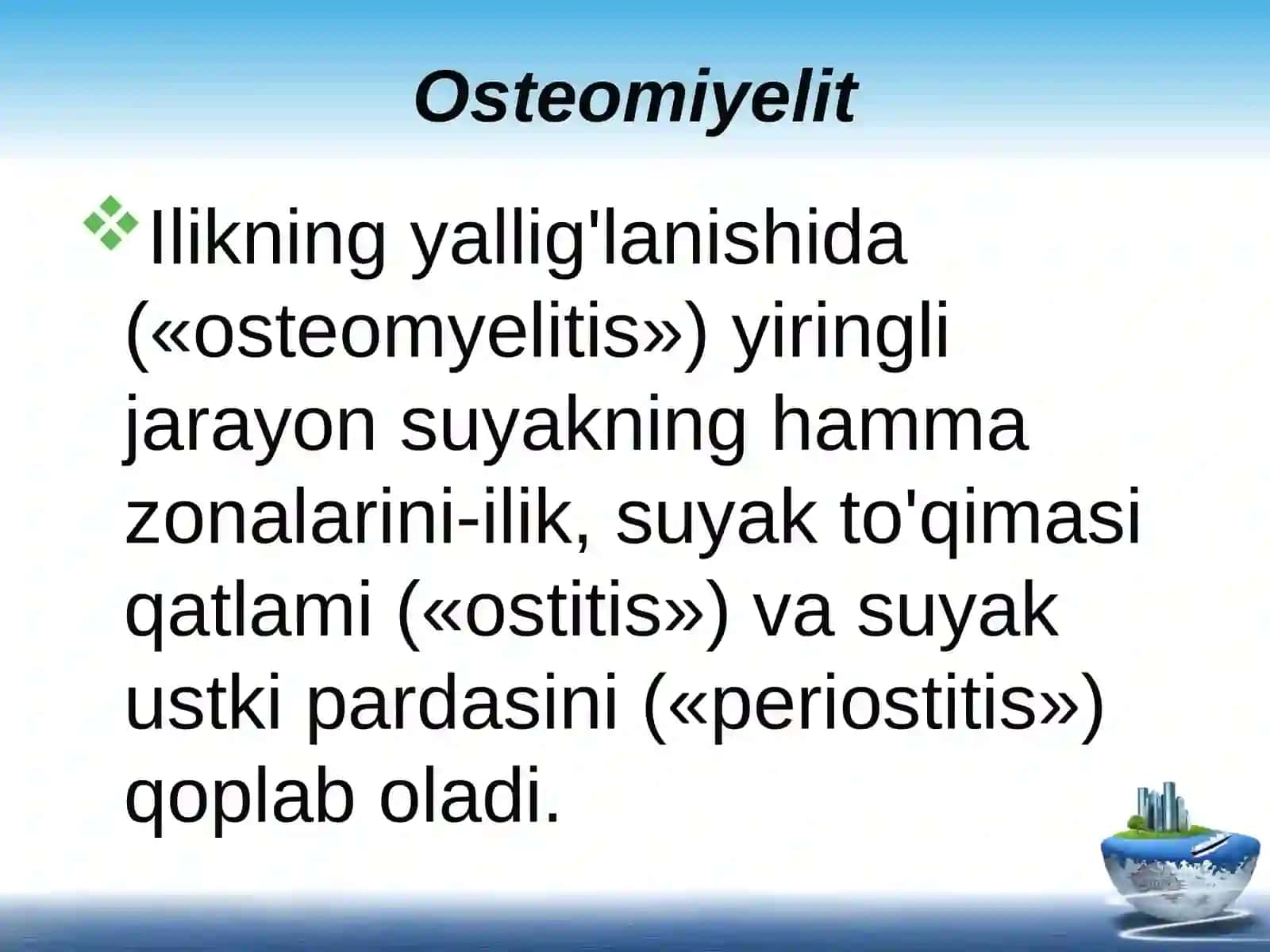 Osteomiyelit, yiringli artrit Suyak sili 2