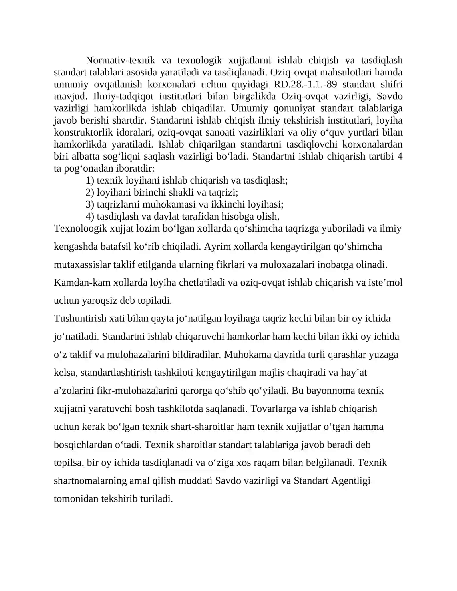 Normativ texnik xujjatlarni tayyorlash usullari va tartibi 2